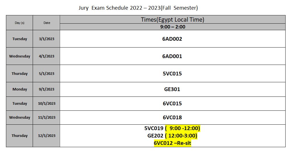 Quick Search and Exam Schedule